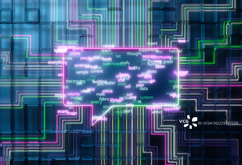 从对话气泡中冒出的文字图片素材