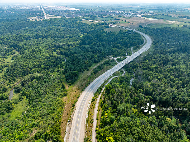 安大略省卡尔顿的亨伯谷遗产小径和忍者丹尼斯小径。图片素材