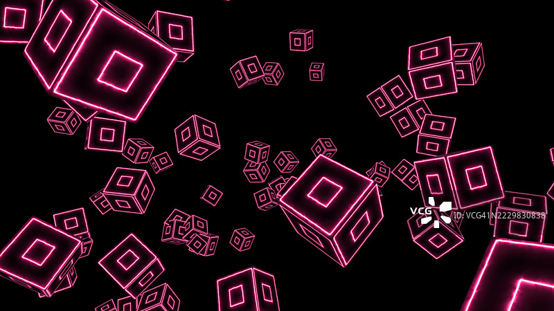 多彩立方体渲染背景图像图片素材