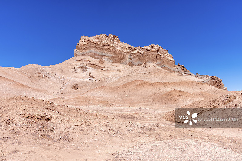 智利安托法加斯塔大区圣佩德罗·德·阿塔卡马月谷的岩石 formations图片素材