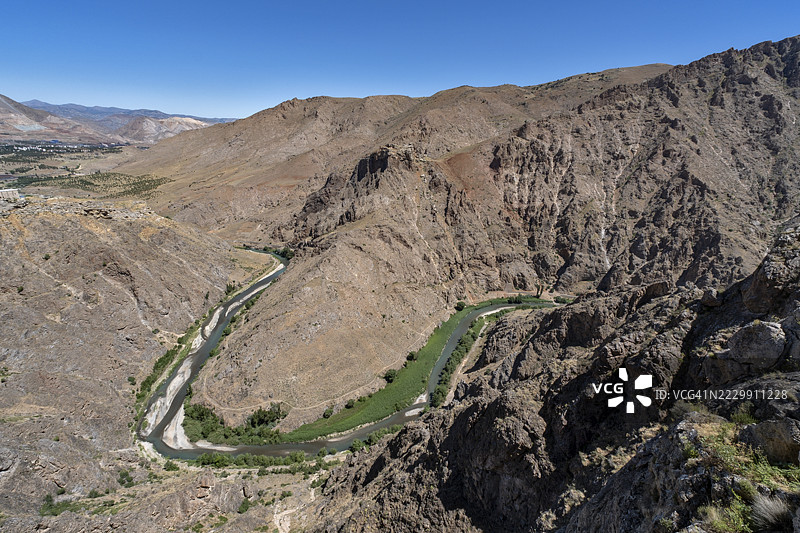 土耳其中部安纳托利亚的锡瓦斯省迪夫里吉山峡的崎岖美景图片素材