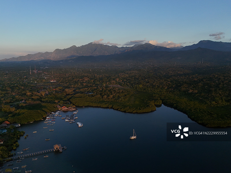 巴厘岛西部门贾干岛的海洋森林。图片素材
