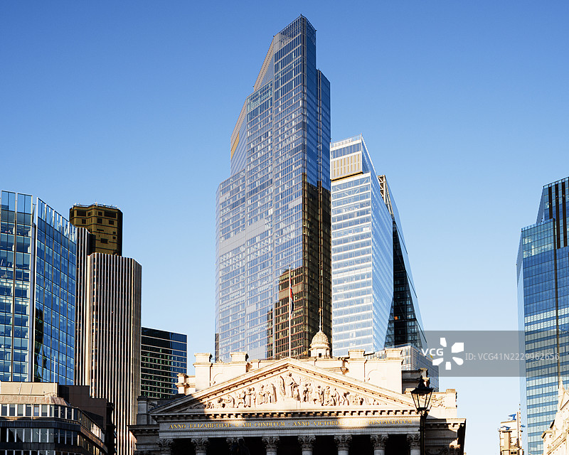 伦敦金融建筑的外观图片素材