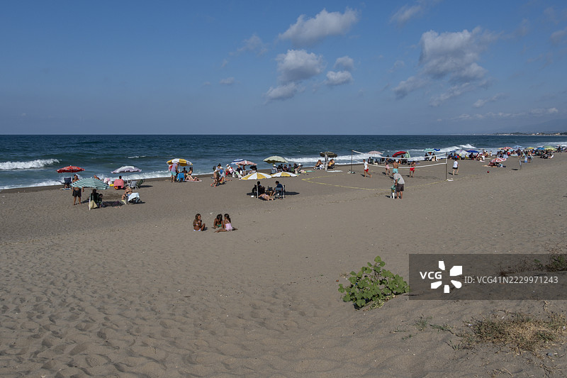 土耳其萨卡里亚省的卡拉苏公共海滩图片素材