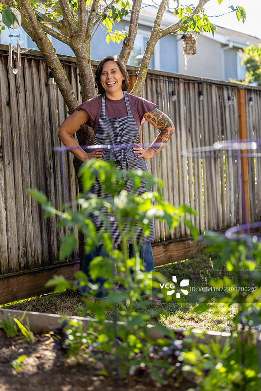 园艺女工的肖像图片素材