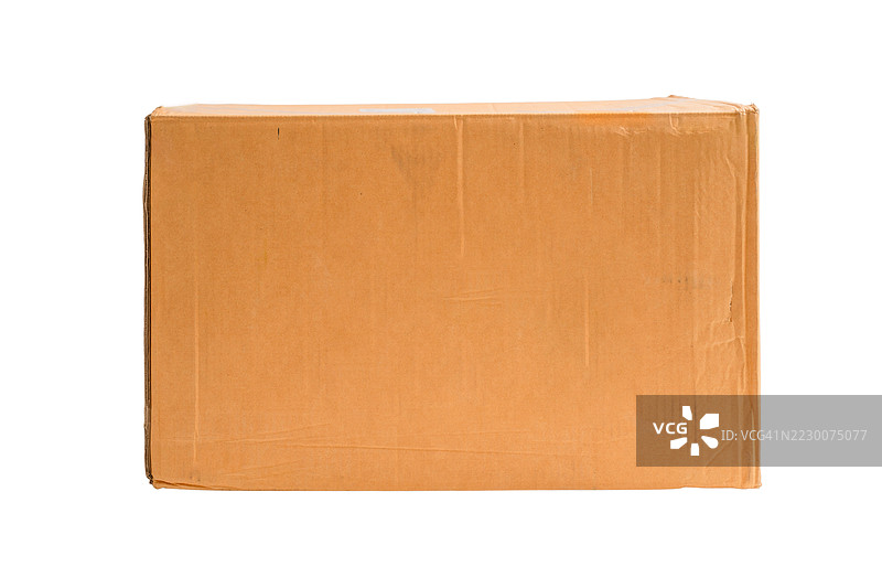 一个白色背景下的纸箱图片素材