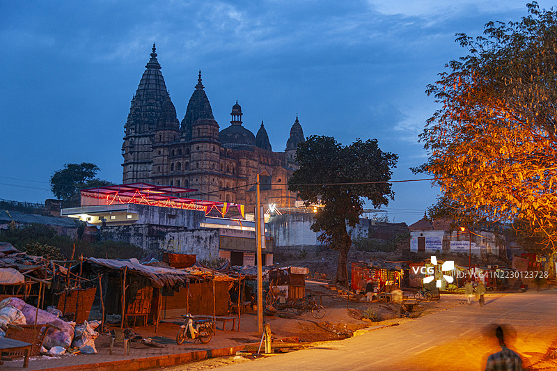 印度，拉杰马哈宫黄昏时分图片素材