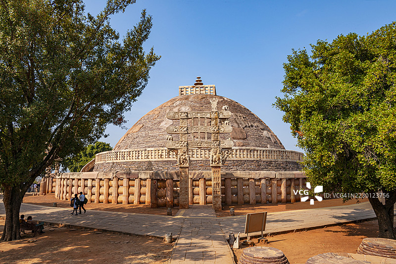 印度，桑奇的佛教遗迹图片素材
