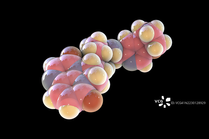 吉泊替欣抗生素分子插图图片素材