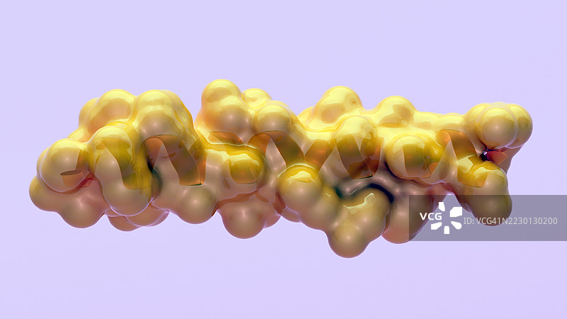 提尔泽帕肽分子，概念插图图片素材