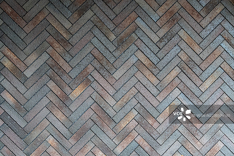 人字形图案的砖墙图片素材