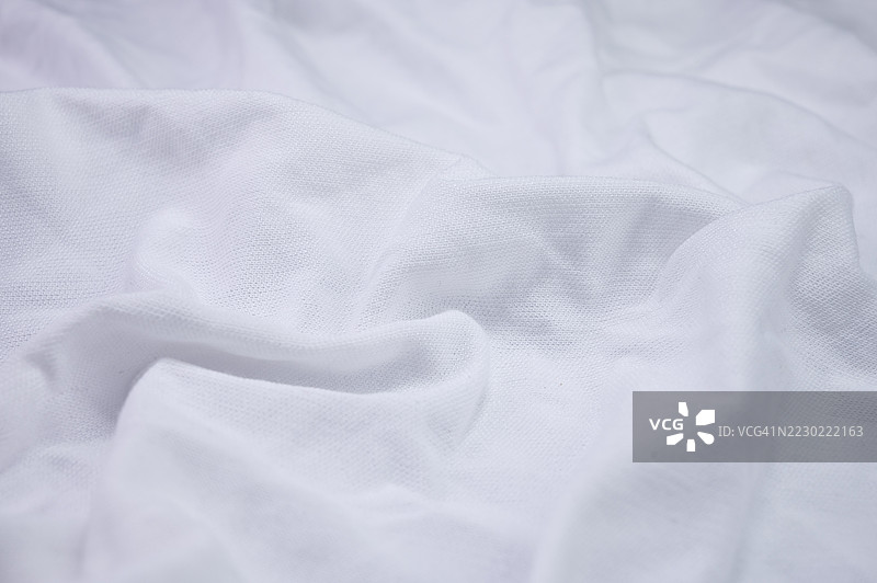 皱褶的白色布料背景图片素材
