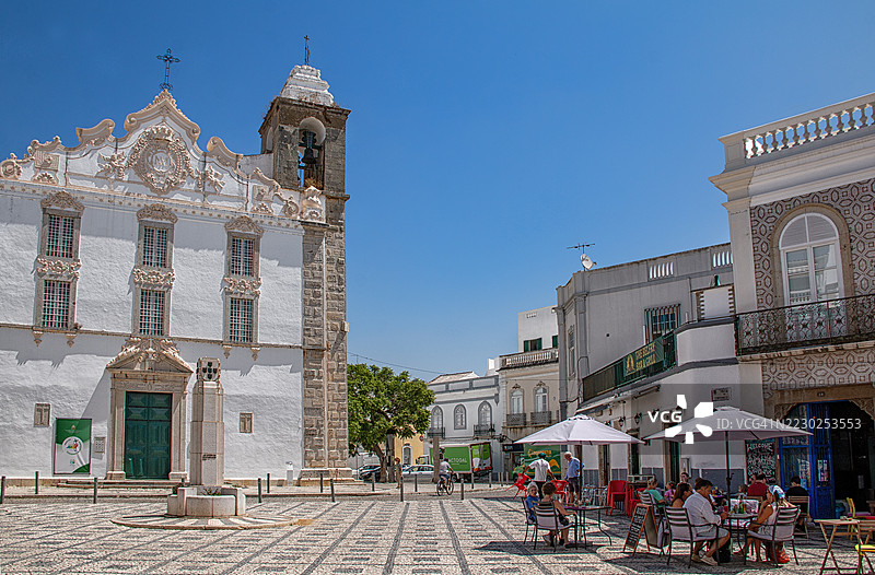 阿尔加维，葡萄牙，奥尔哈奥的玫瑰圣母教堂外观图片素材
