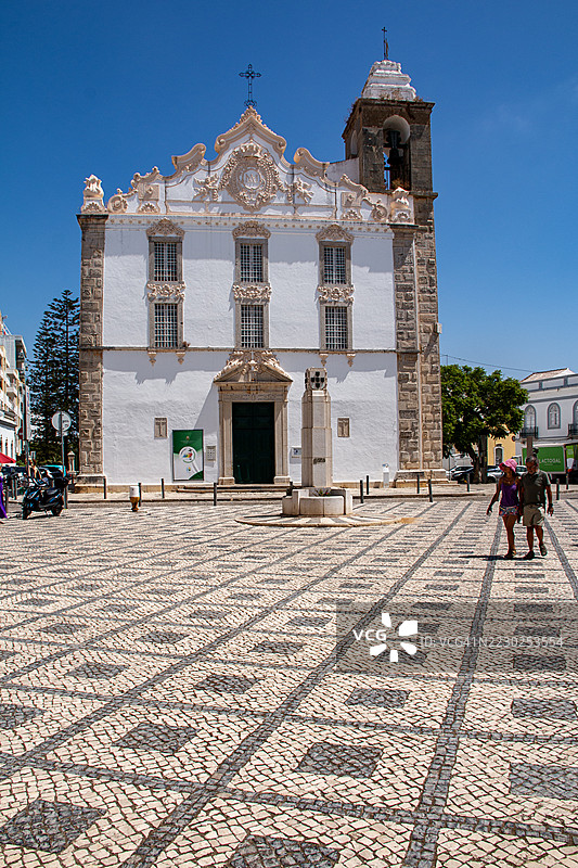 阿尔加维，葡萄牙，奥尔哈奥的玫瑰圣母教堂外观图片素材
