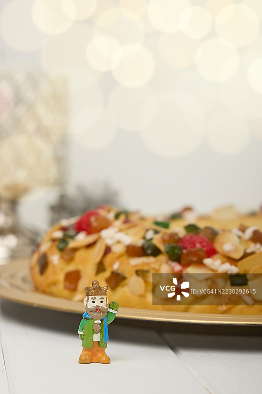 西班牙三王节蛋糕，Roscón de Reyes图片素材