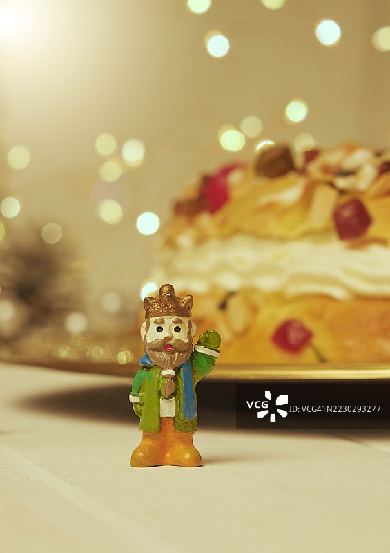 西班牙三王节蛋糕，Roscón de Reyes图片素材