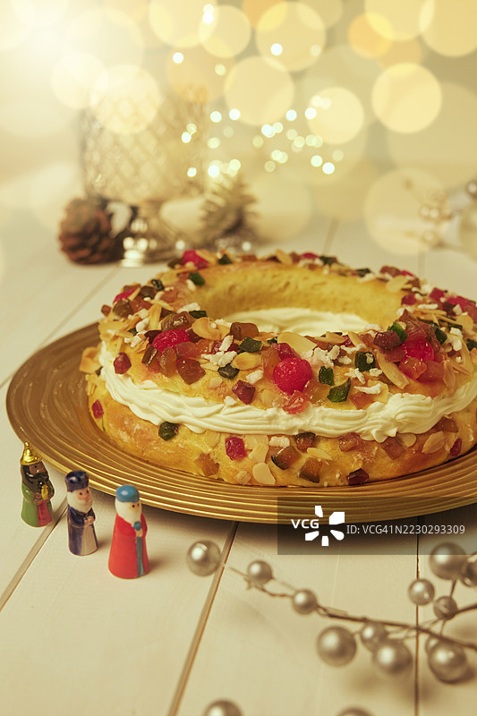 西班牙三王节蛋糕，Roscón de Reyes图片素材