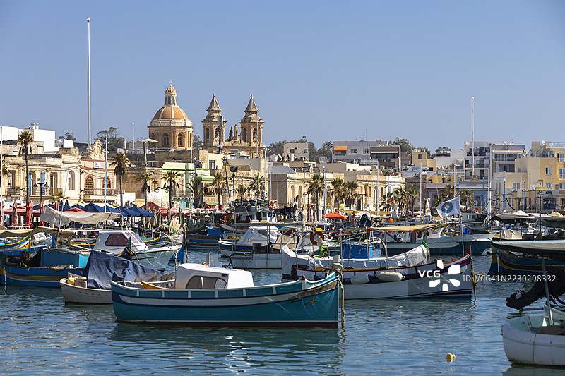 马尔萨什洛克港，马耳他图片素材