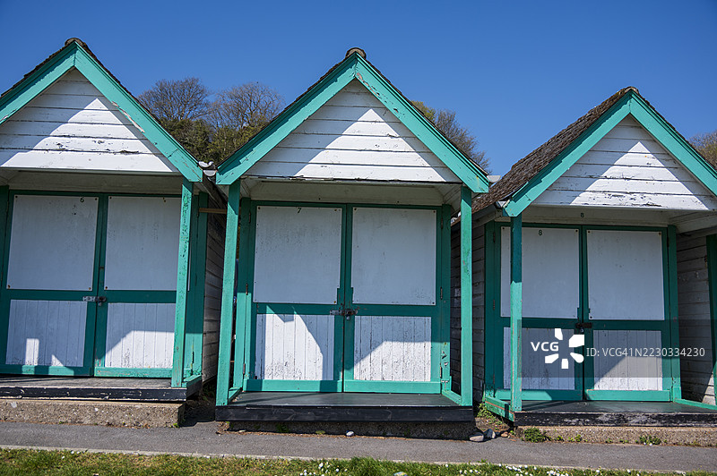 朗兰湾海滩小屋，穆布尔斯，戈尔半岛图片素材
