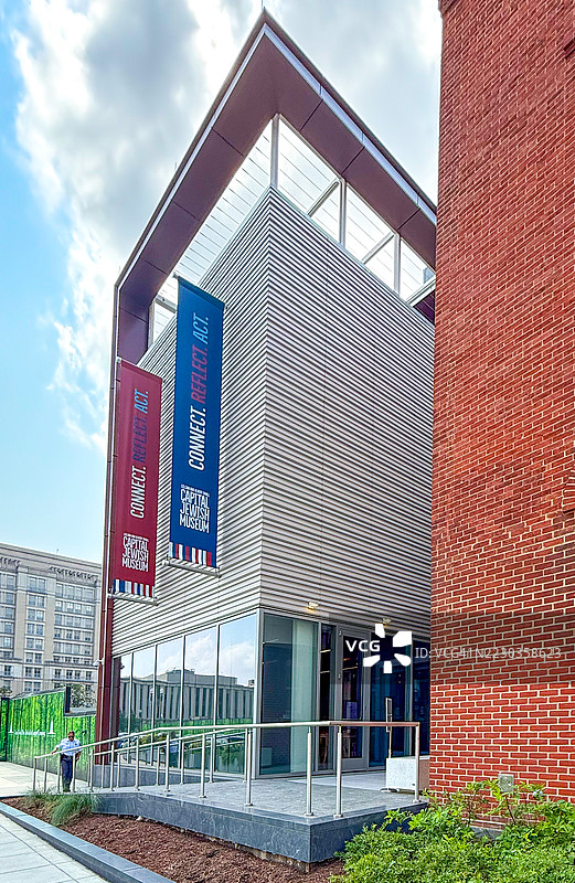 华盛顿特区资本犹太博物馆外的守卫图片素材