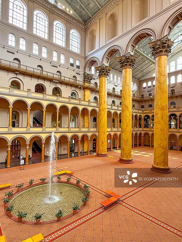 华盛顿特区国家建筑博物馆的大大厅图片素材