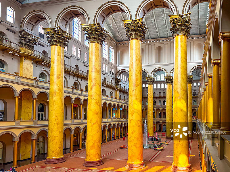 华盛顿特区国家建筑博物馆的大大厅图片素材