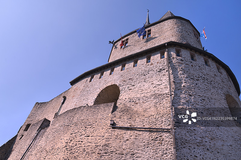 卢森堡附近的维安登城堡景观。图片素材