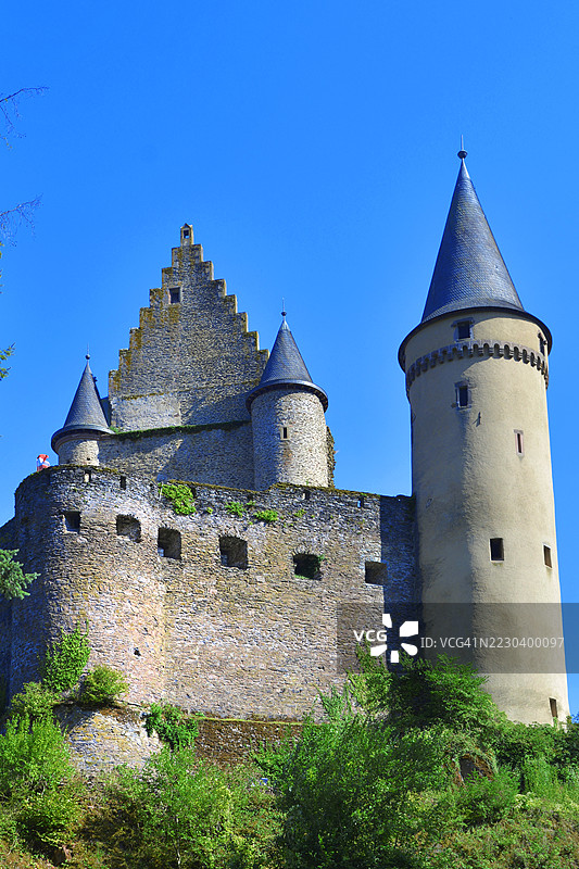 卢森堡附近的维安登城堡景观。图片素材