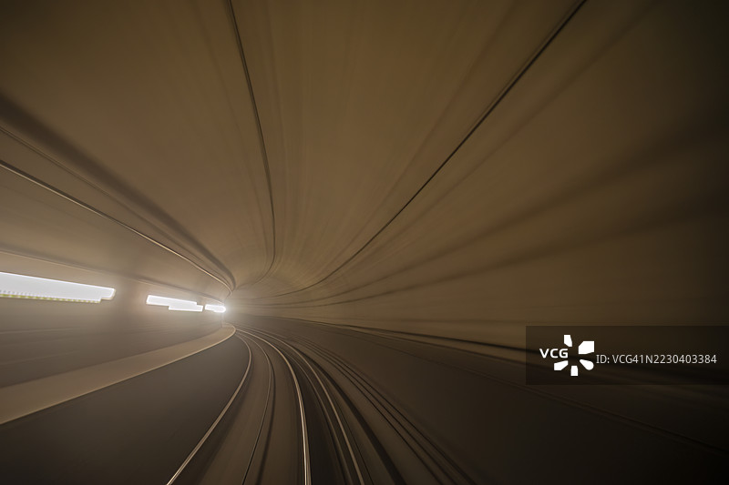 伦敦，英国的银行DLR隧道图片素材