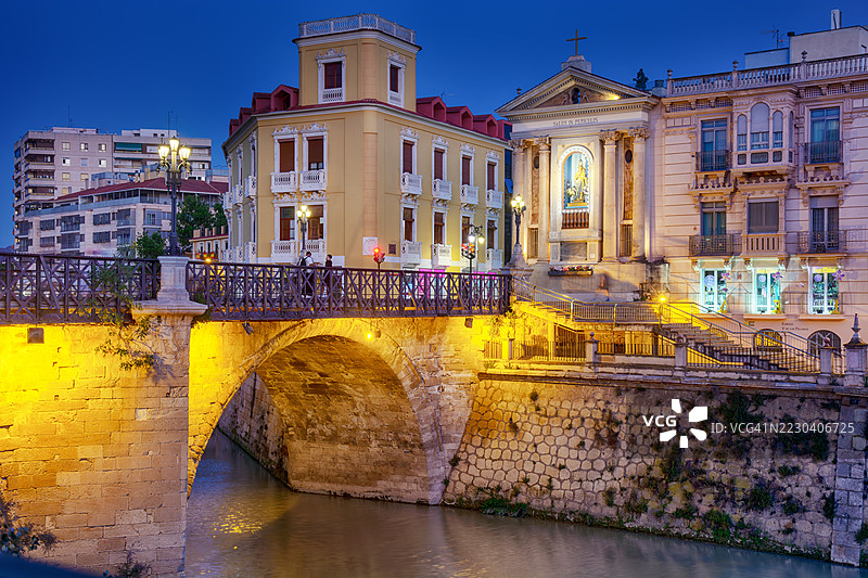 穆尔西亚的危险桥石桥图片素材