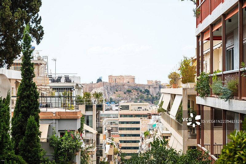 雅典城市风光与卫城景观图片素材