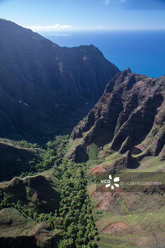 夏威夷大岛美丽的风景视野图片素材