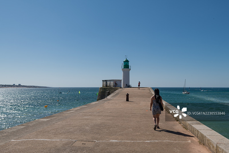 勒萨布尔多朗灯塔图片素材