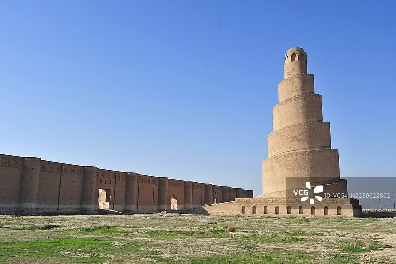 伊拉克萨马拉，马尔维亚宣礼塔图片素材