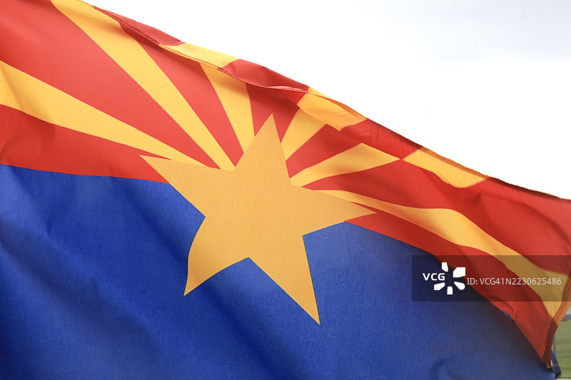 亚利桑那州州旗展示图片素材