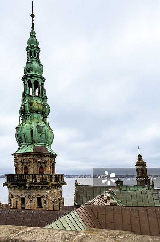 克朗堡城堡的号角塔，赫尔辛格，丹麦图片素材