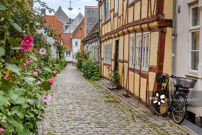 安娜女王街，赫尔辛格，丹麦图片素材