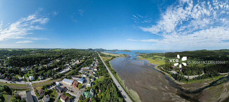 夏季时节的加拿大魁北克比克国家公园鸟瞰图图片素材