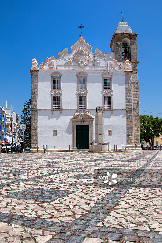 阿尔加维，葡萄牙，奥尔哈奥的玫瑰圣母教堂外观图片素材