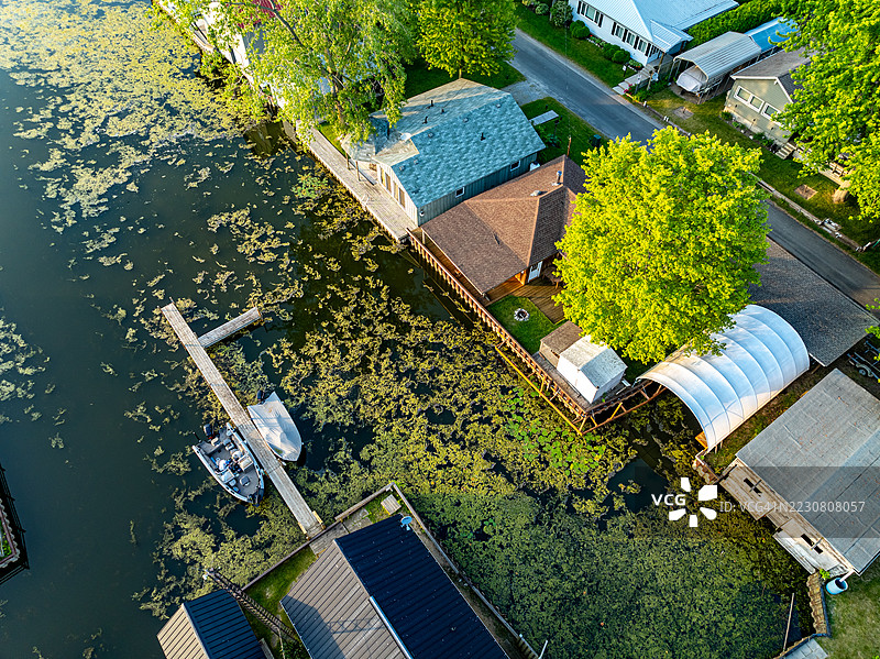 安大略省波特罗温的长点国家野生动物保护区的鸟瞰图图片素材