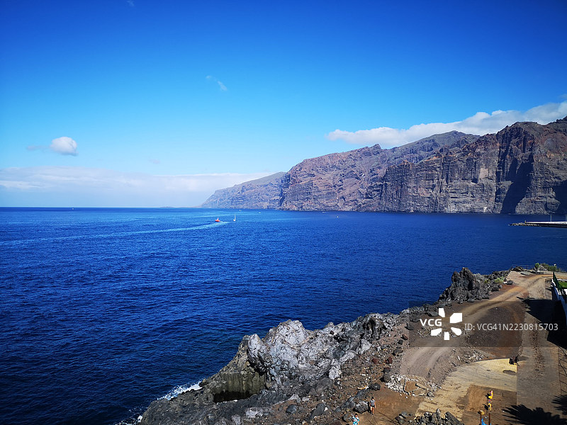 特内里费岛洛斯吉甘特斯悬崖和大西洋的美景图片素材