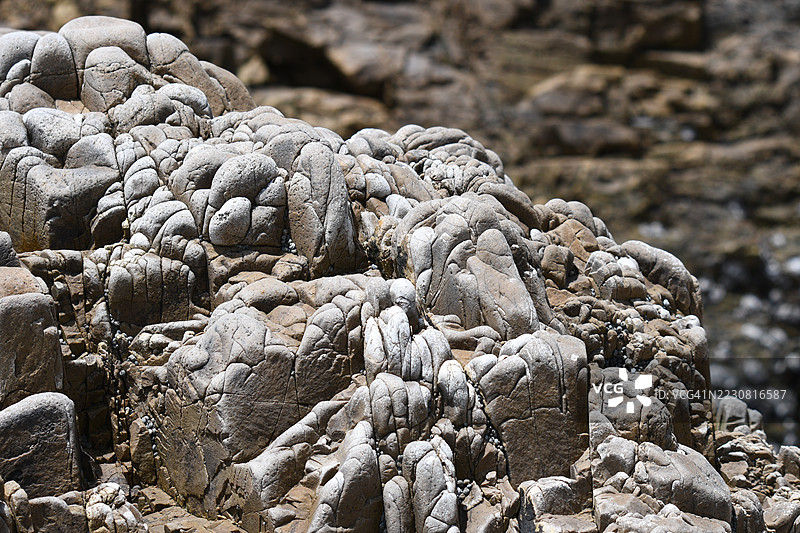 日本纹理岩石形成的详细视图图片素材