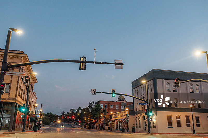 怀俄明州谢里丹的主街图片素材