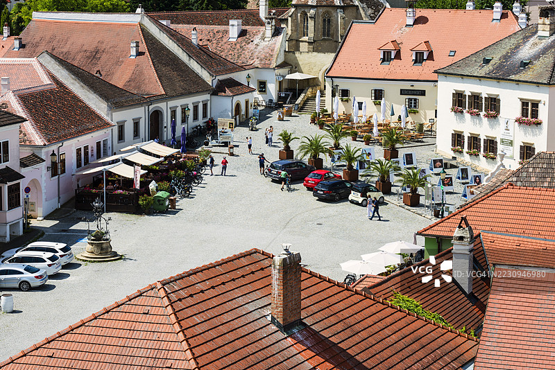 奥地利布尔根兰州鲁斯特镇广场的景观图片素材