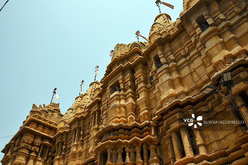 印度拉贾斯坦邦杰沙梅尔堡的耆那教寺庙图片素材