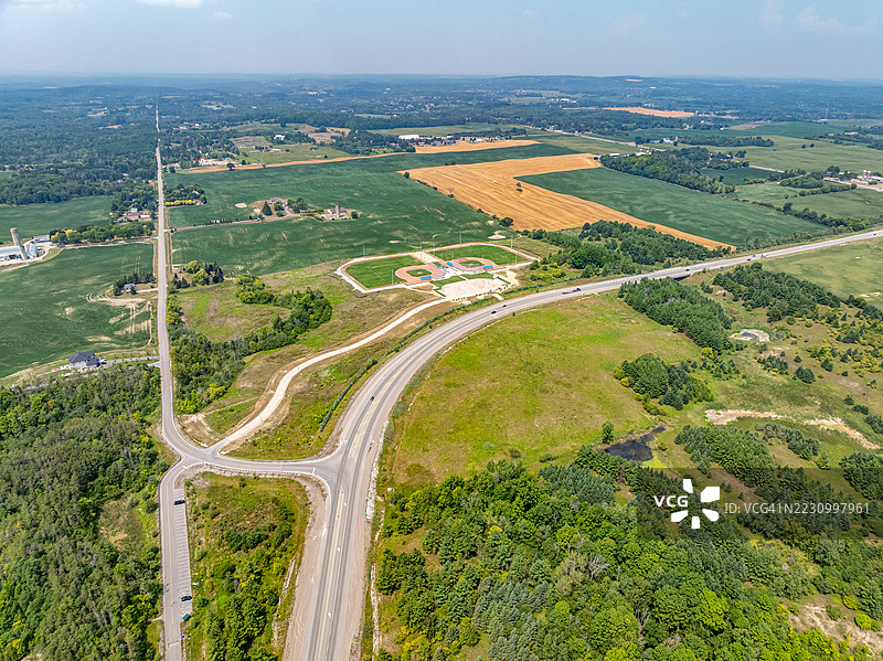 安大略省卡尔顿的汉伯谷遗产小径和忍者丹尼斯小径。图片素材
