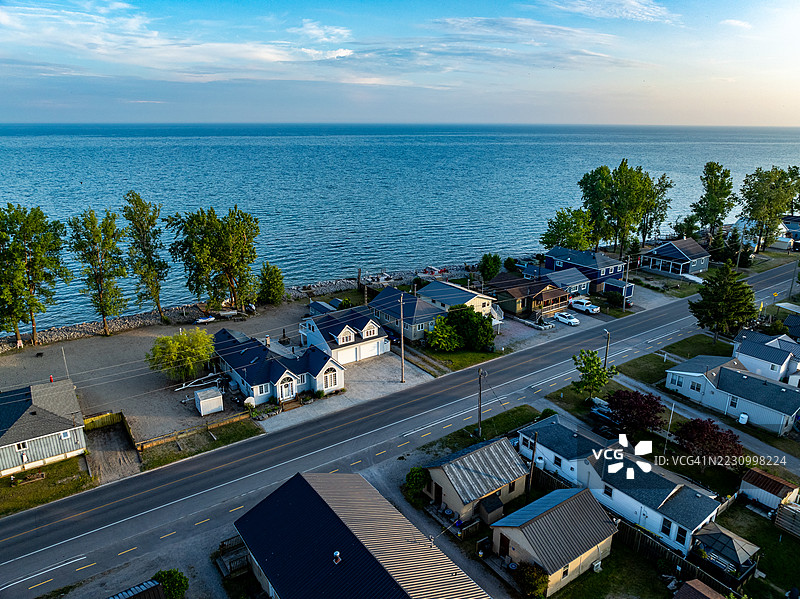 安大略省波特罗温的长点国家野生动物保护区的鸟瞰图图片素材