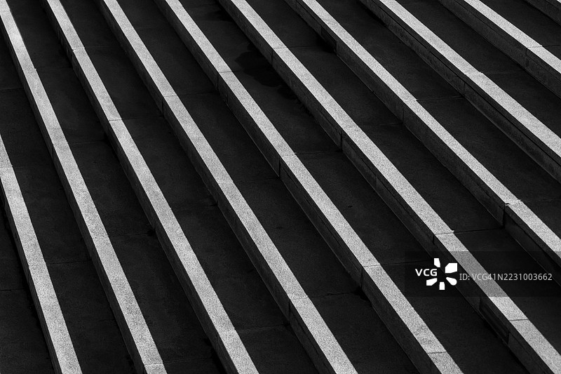 抽象的黑白混凝土台阶影像图片素材