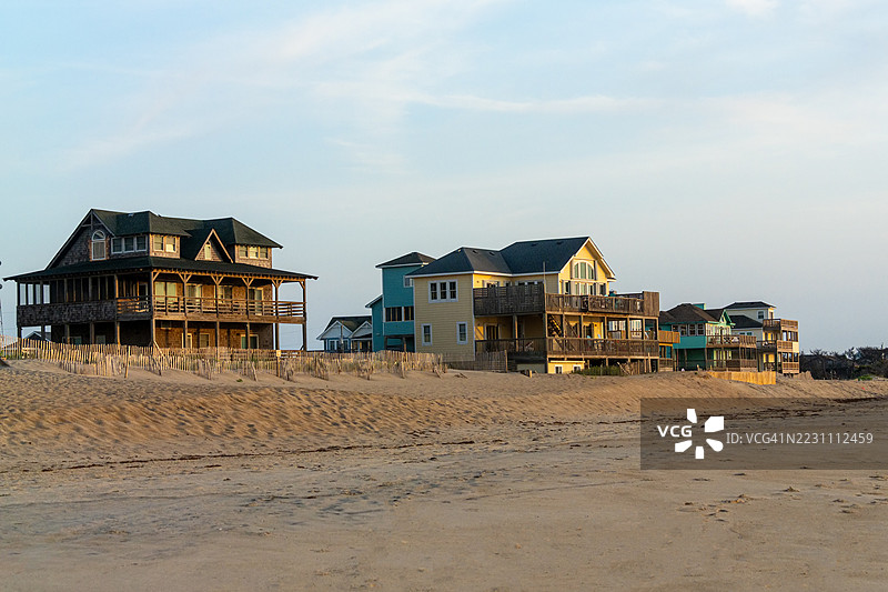 哈特拉斯角的海滨住宅图片素材