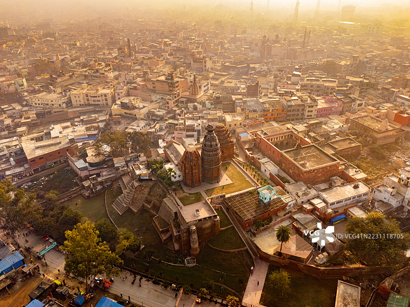 印度北方邦弗林达文的全景航拍图图片素材
